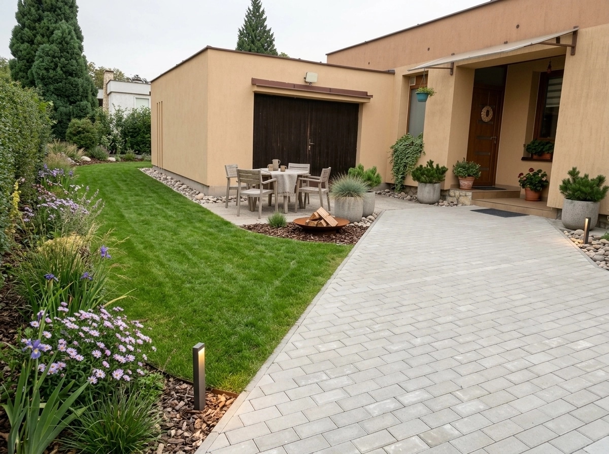 Landscape design in Scandinavian Garden style — Yard by GenRoom AI