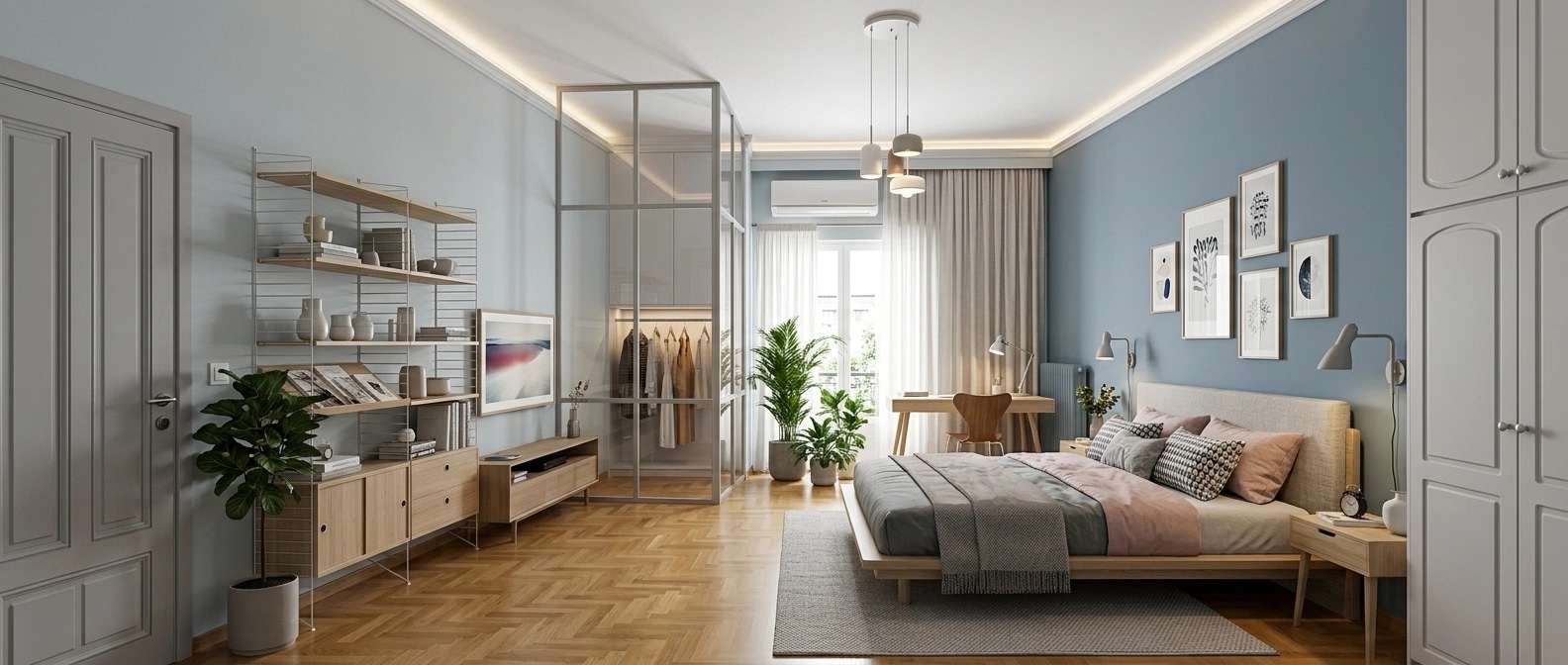Scandinavian Bedroom design — interior photo by GenRoom AI