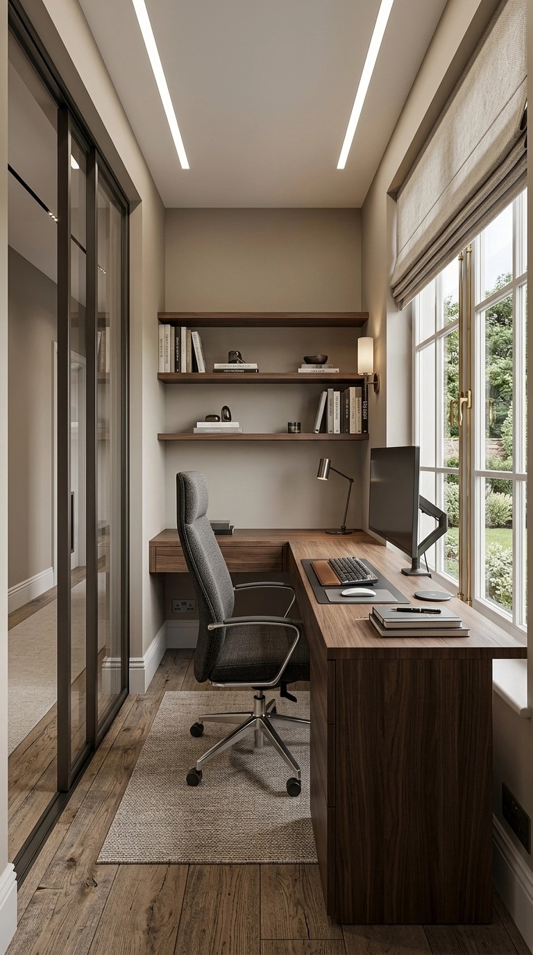 Interior design in Transitional style — home_office by GenRoom AI