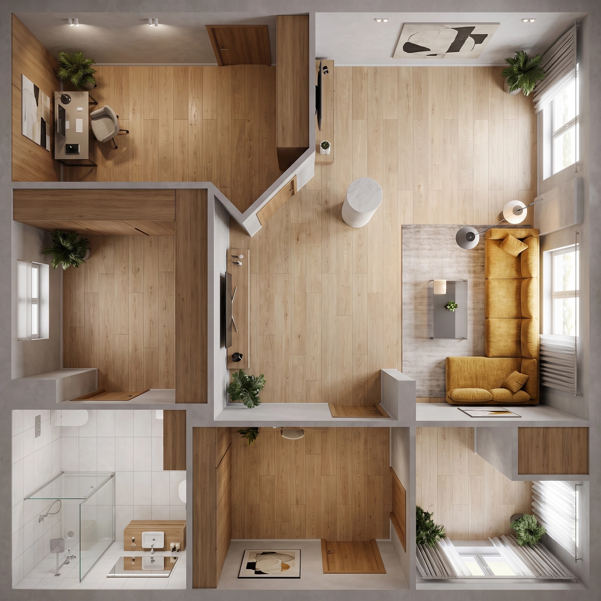 Interior design in Contemporary style — Living Room by GenRoom AI