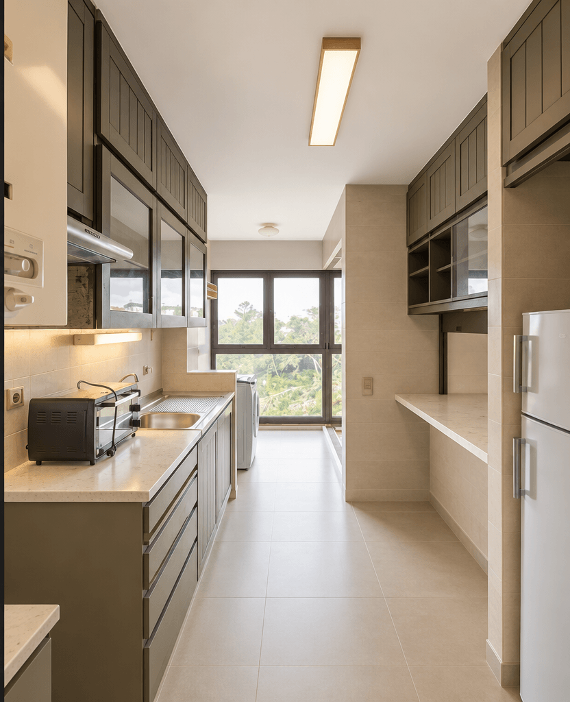 Mid-Century Modern Kitchen design — interior photo by GenRoom AI
