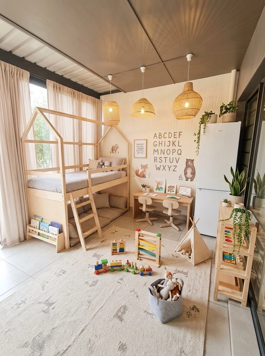 Scandinavian Kids Room design — interior photo by GenRoom AI