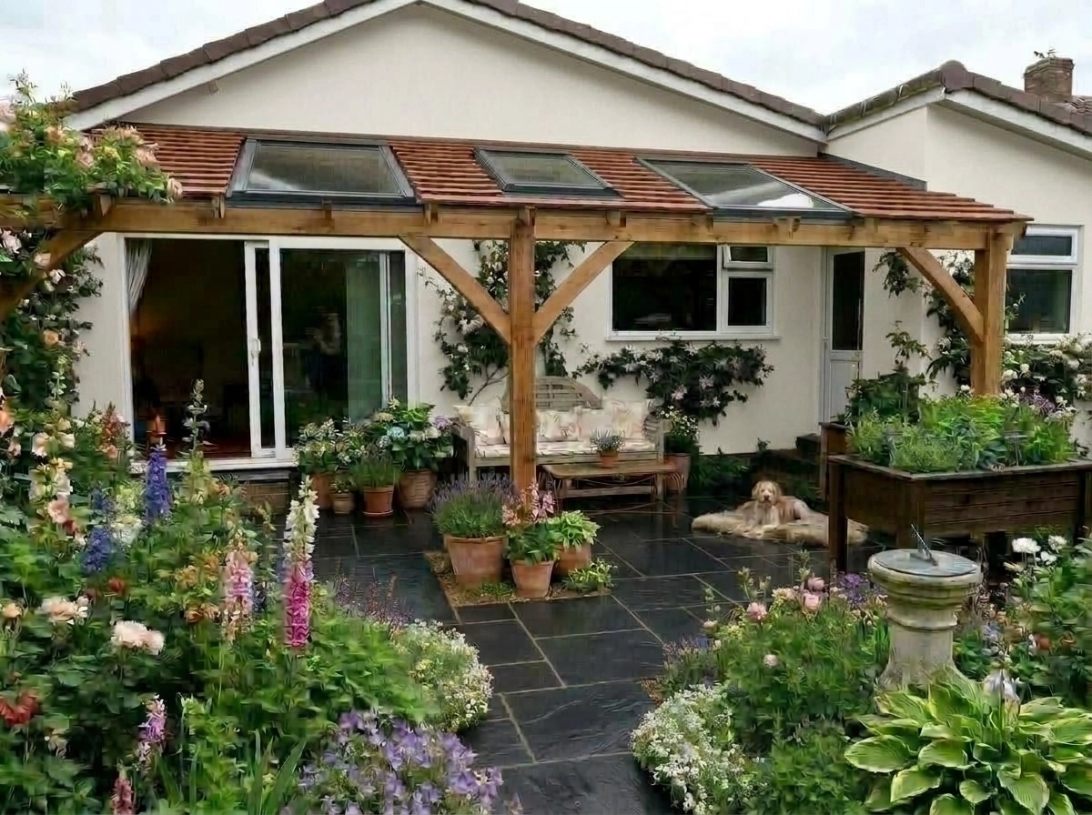 English Cottage Garden Yard design — yard photo by GenRoom AI