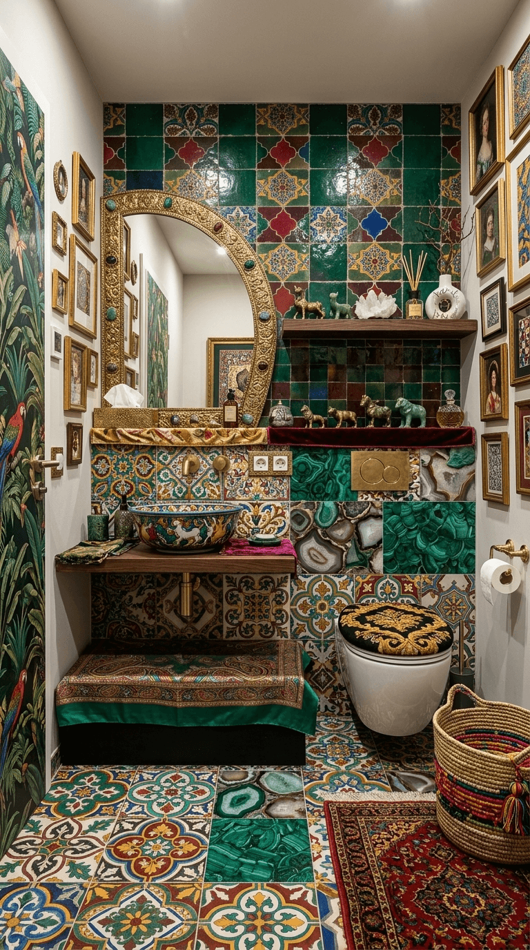 Maximalist Bathroom design — interior photo by GenRoom AI