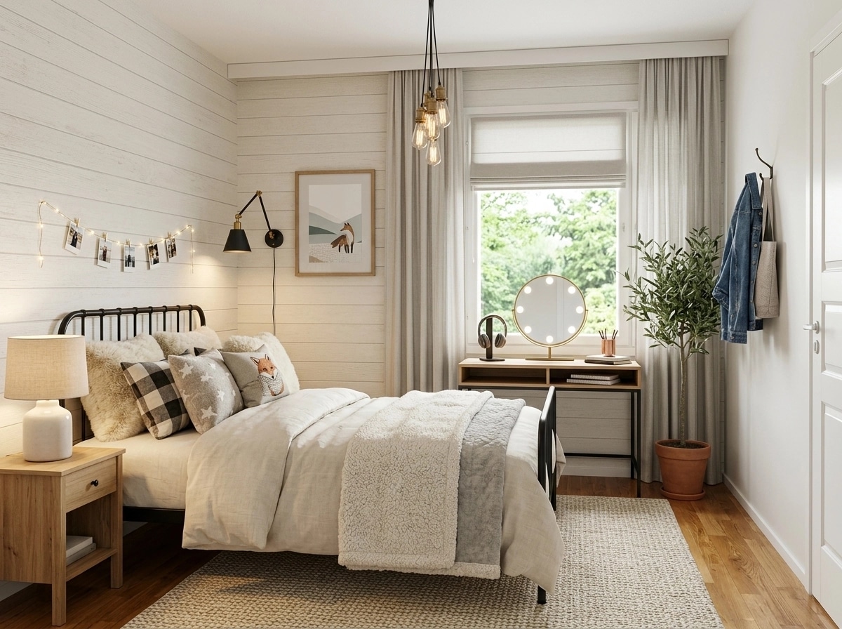 Interiördesign i stilen Modern Farmhouse — Sovrum av GenRoom AI