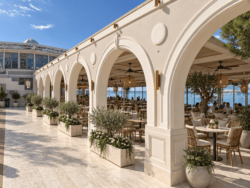 Interior design in Neoclassic style — cafe by GenRoom AI