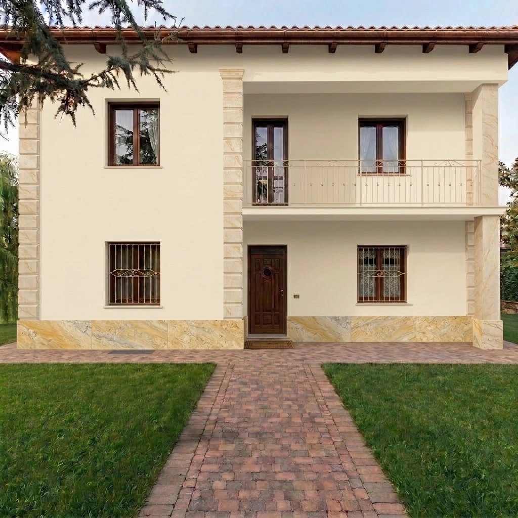 Facade design in Italian Villa Facade style — Facade by GenRoom AI