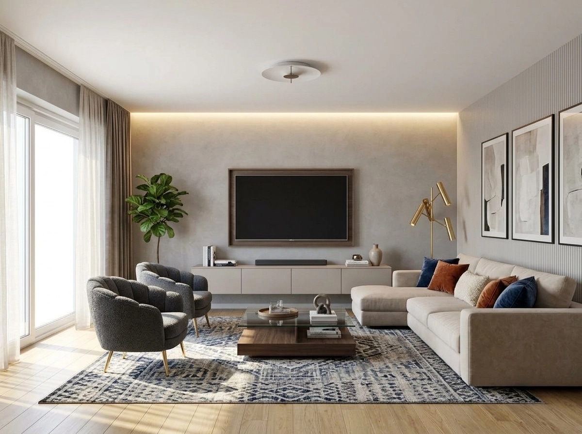 Interior design in Contemporary style — Living Room by GenRoom AI