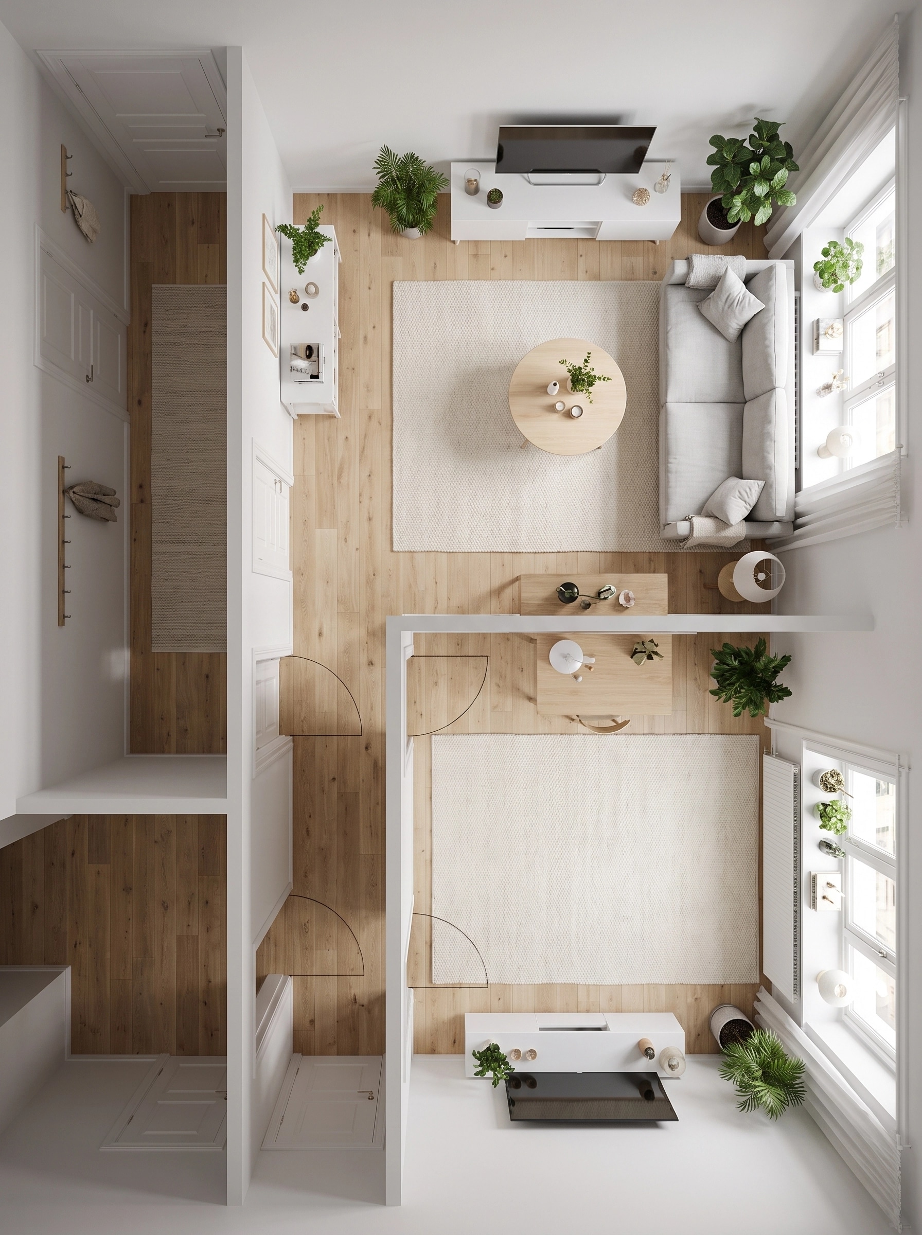 Interior design in Scandinavian style — Living Room by GenRoom AI