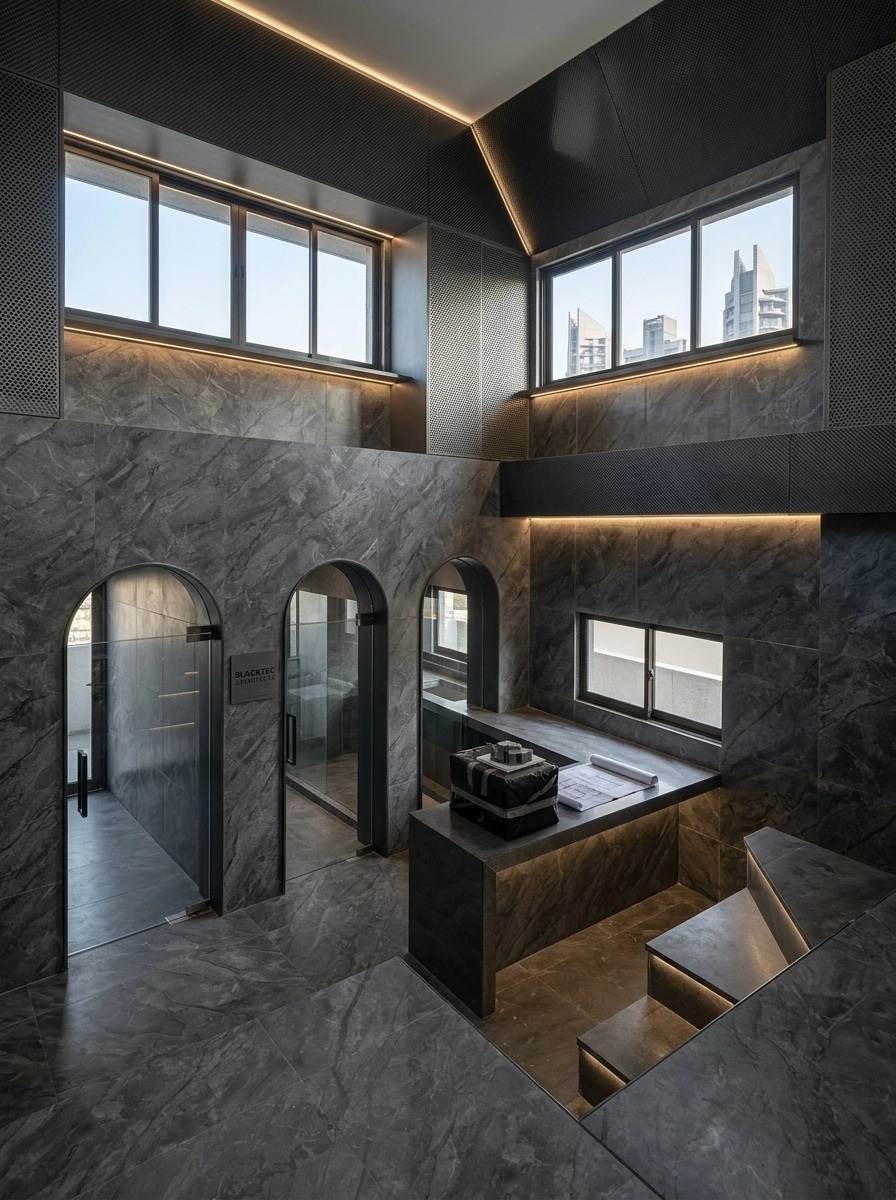 Interior design in Blacktec style — Facade by GenRoom AI