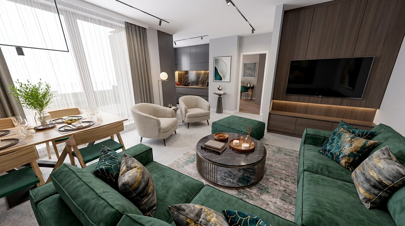 Interior design in Contemporary style — Living Room by GenRoom AI