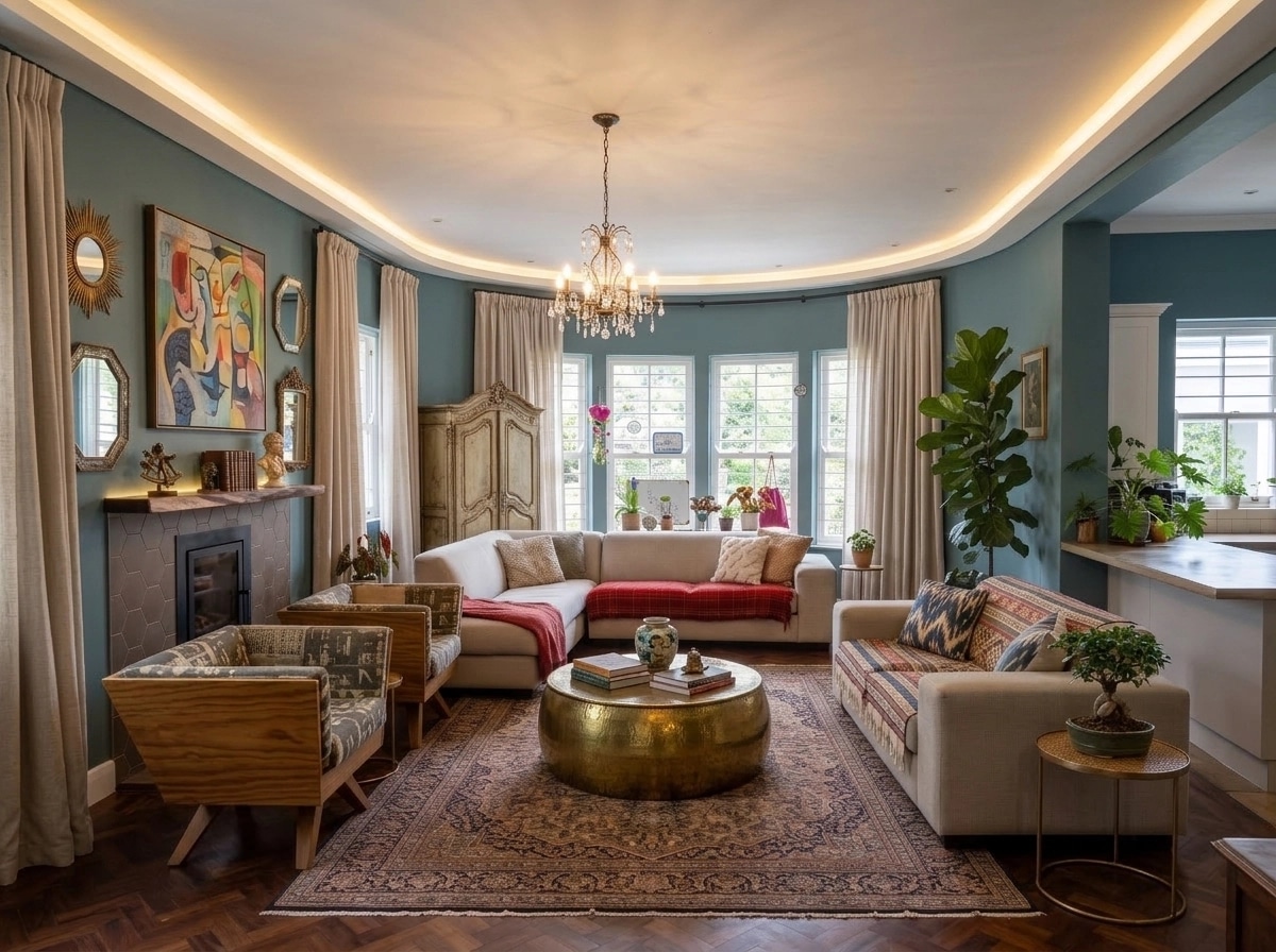 Interior design in Eclectic style — Living Room by GenRoom AI