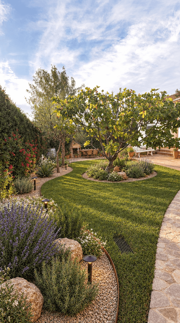 Landscape design in Mediterranean Yard style — Yard by GenRoom AI