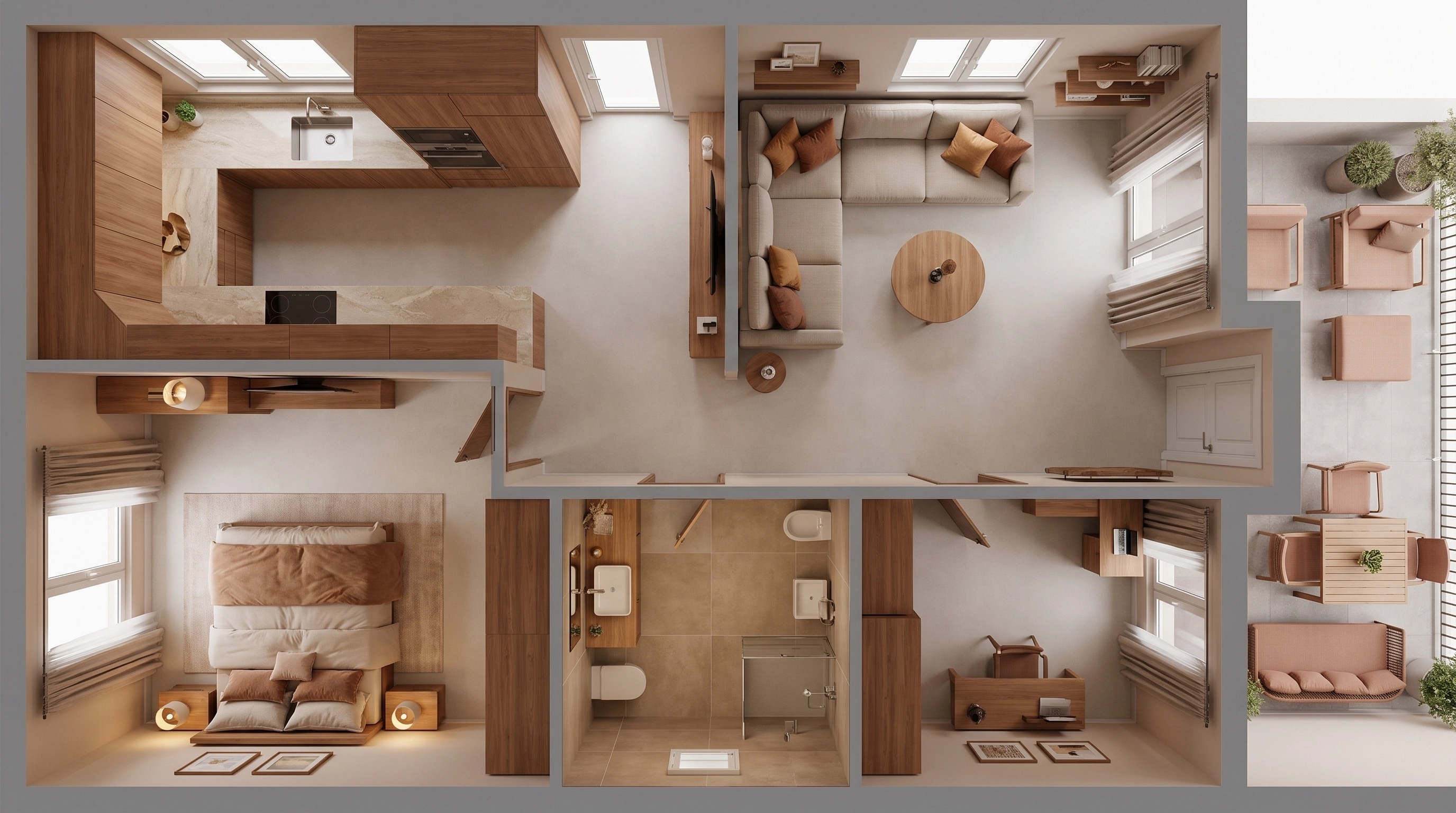 Interior design in Contemporary style — Living Room by GenRoom AI