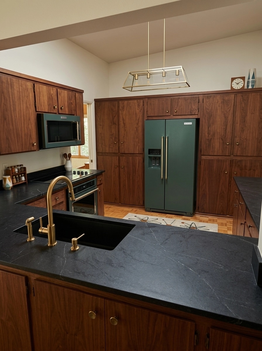 Mid-Century Modern Kitchen design — interior photo by GenRoom AI