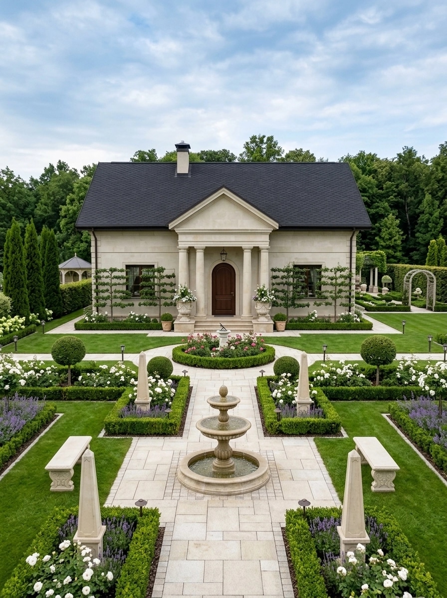 Classic Garden Jardin design — yard photo by GenRoom AI