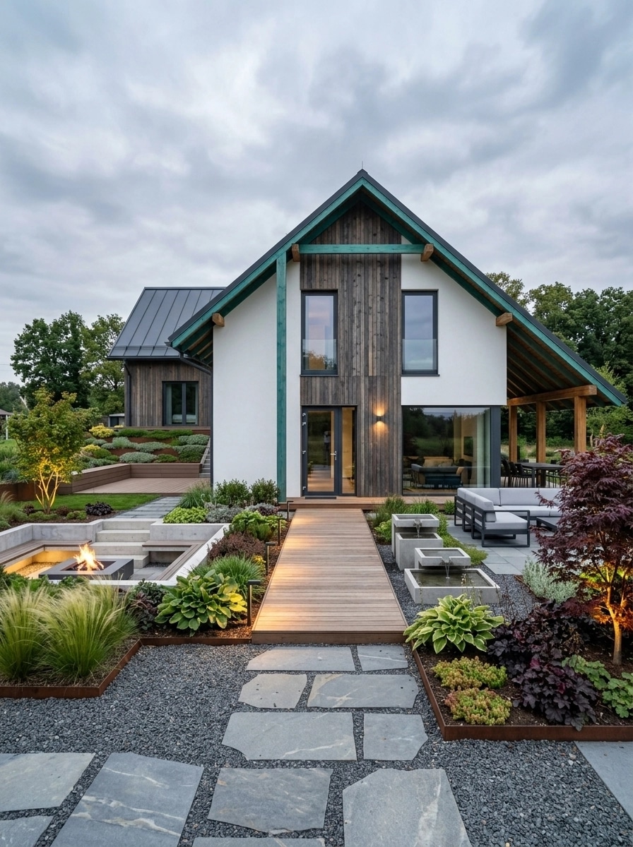 Landscape design in Contemporary Yard style — Yard by GenRoom AI