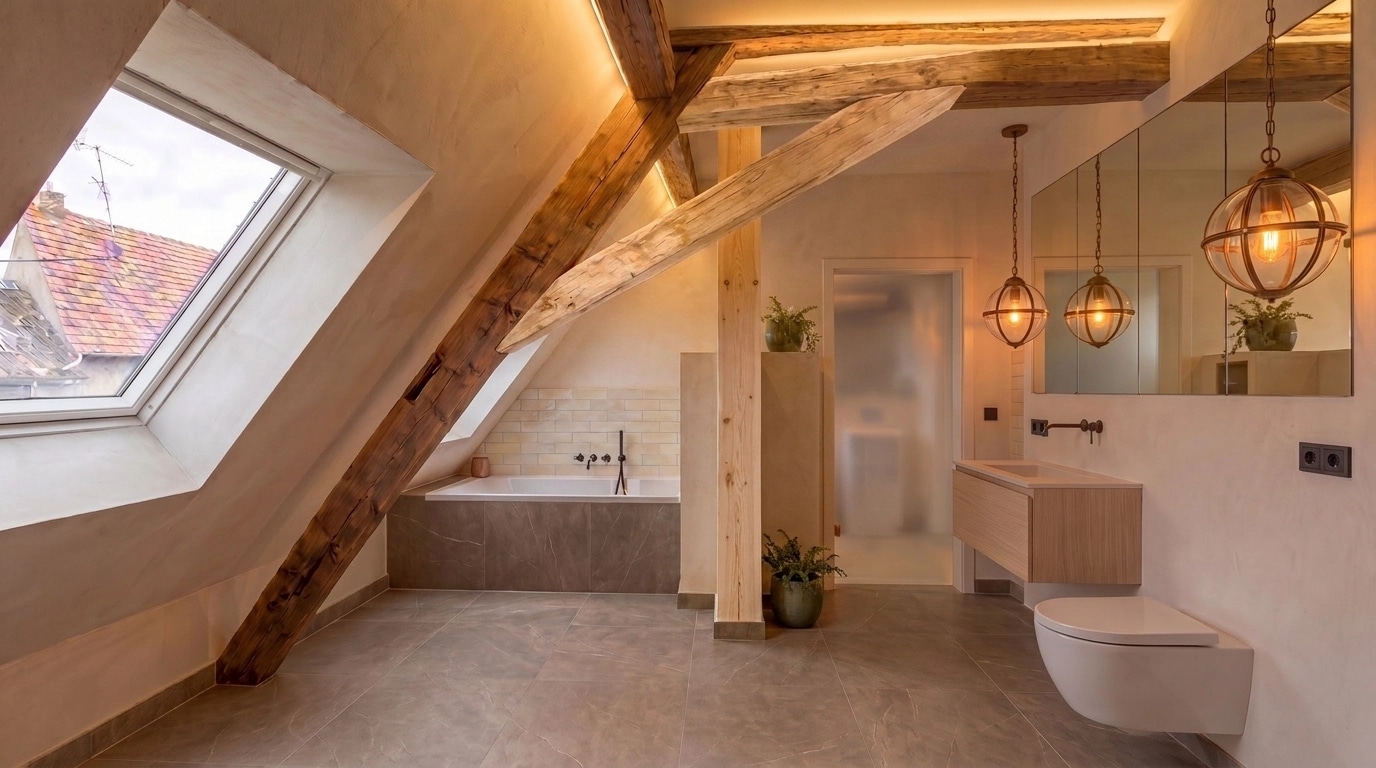 Interior design in Modern Farmhouse style — Bathroom by GenRoom AI