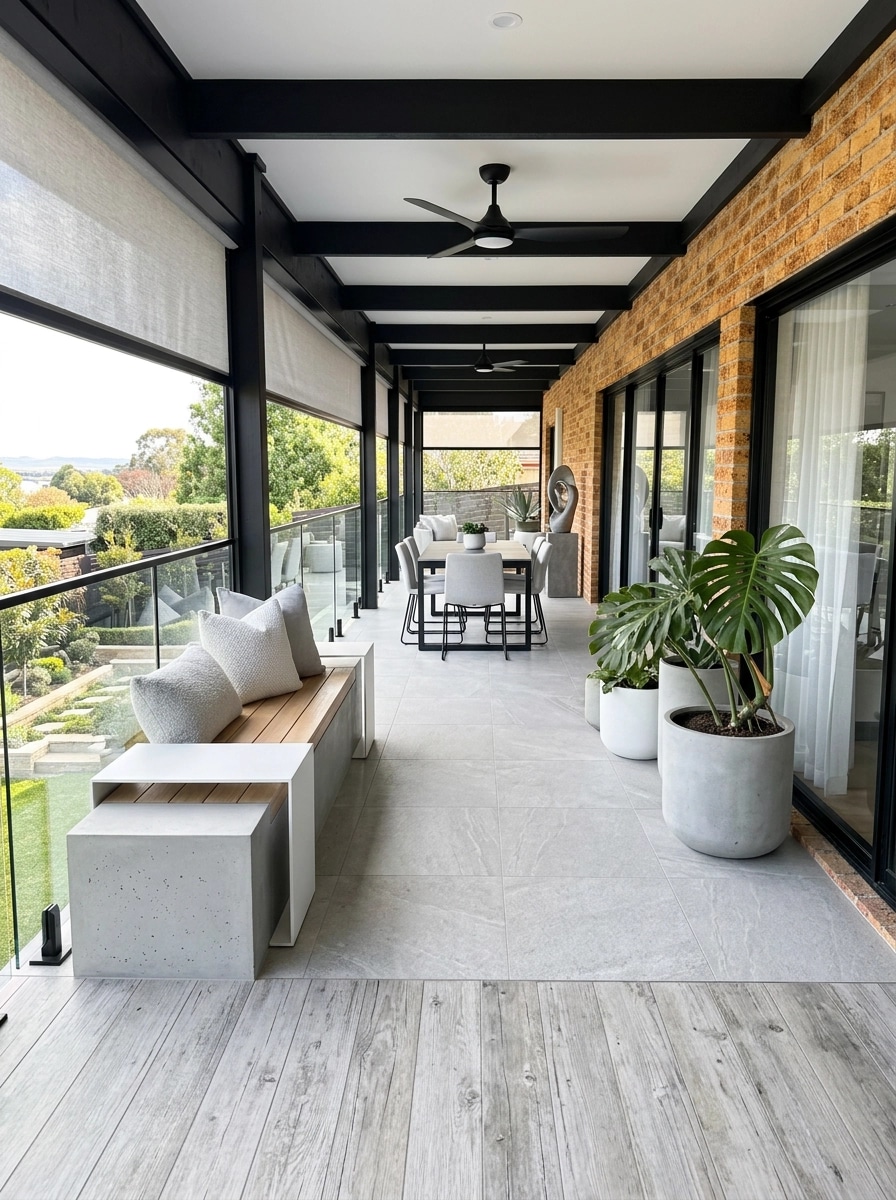 Design de interiores em estilo Contemporary — balcony por GenRoom AI