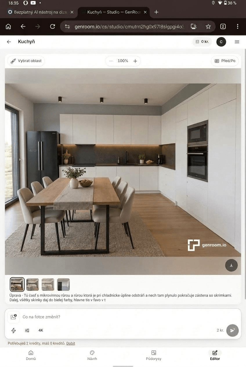 Kitchen interior in no_style style — photo by GenRoom AI
