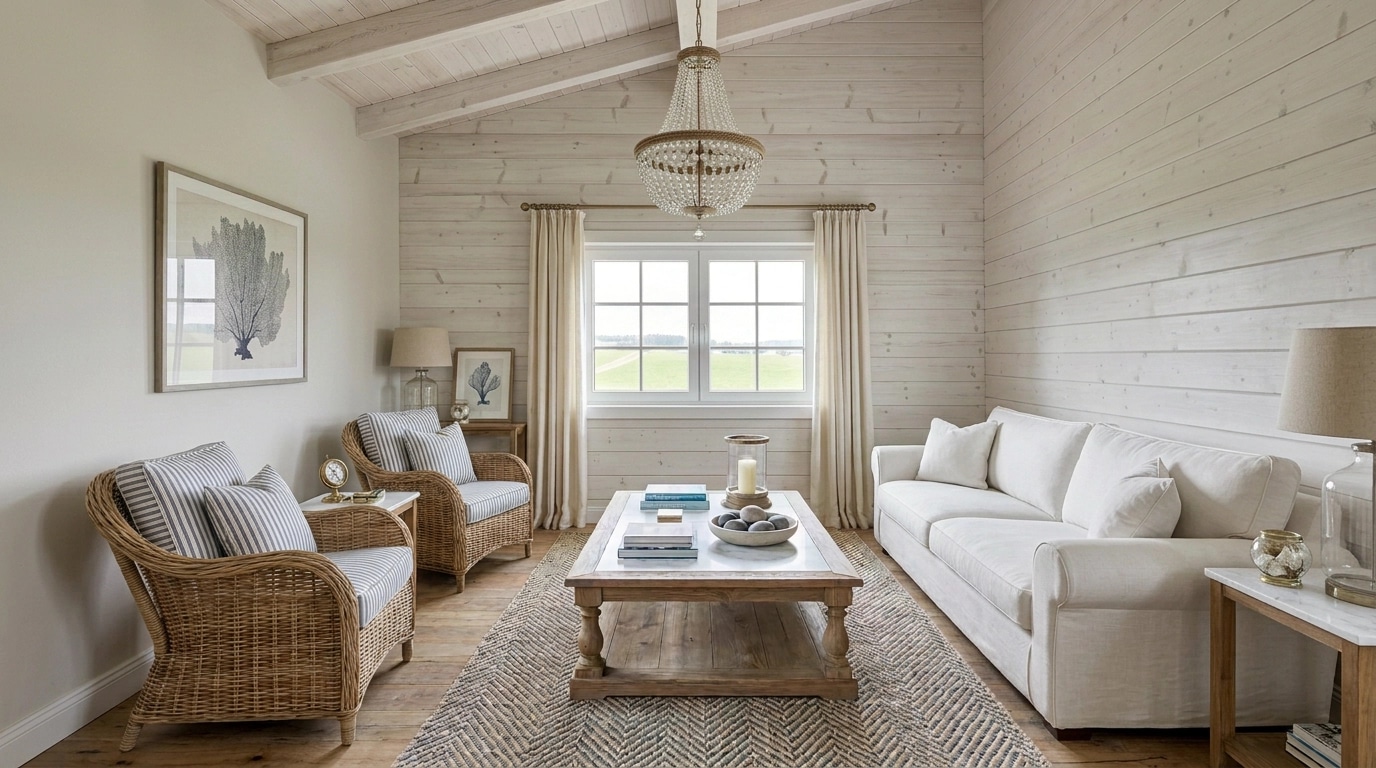 Modern Farmhouse Living Room design — interior photo by GenRoom AI