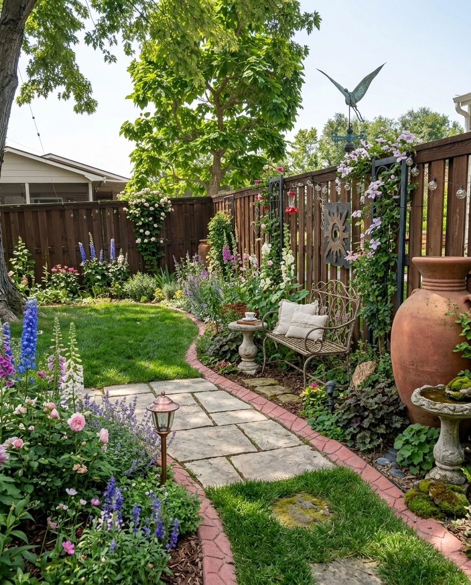 Landscape design in English Cottage Garden style — Yard by GenRoom AI