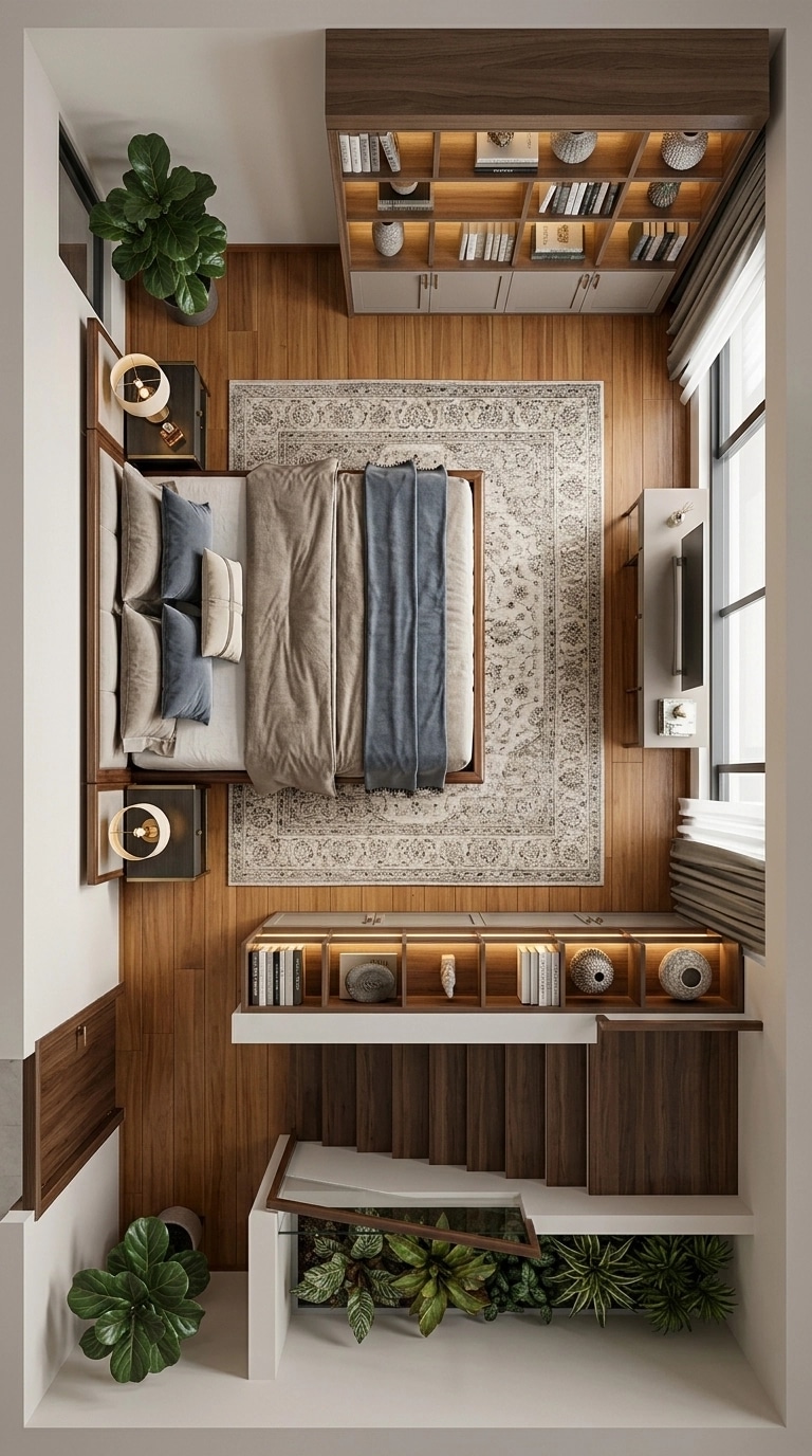 Transitional Bedroom design — interior photo by GenRoom AI