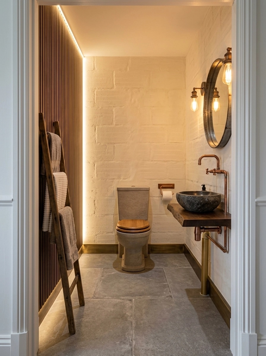 Modern Farmhouse Bathroom design — interior photo by GenRoom AI