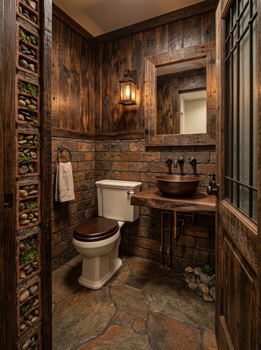 Rustic Bathroom design — interior photo by GenRoom AI