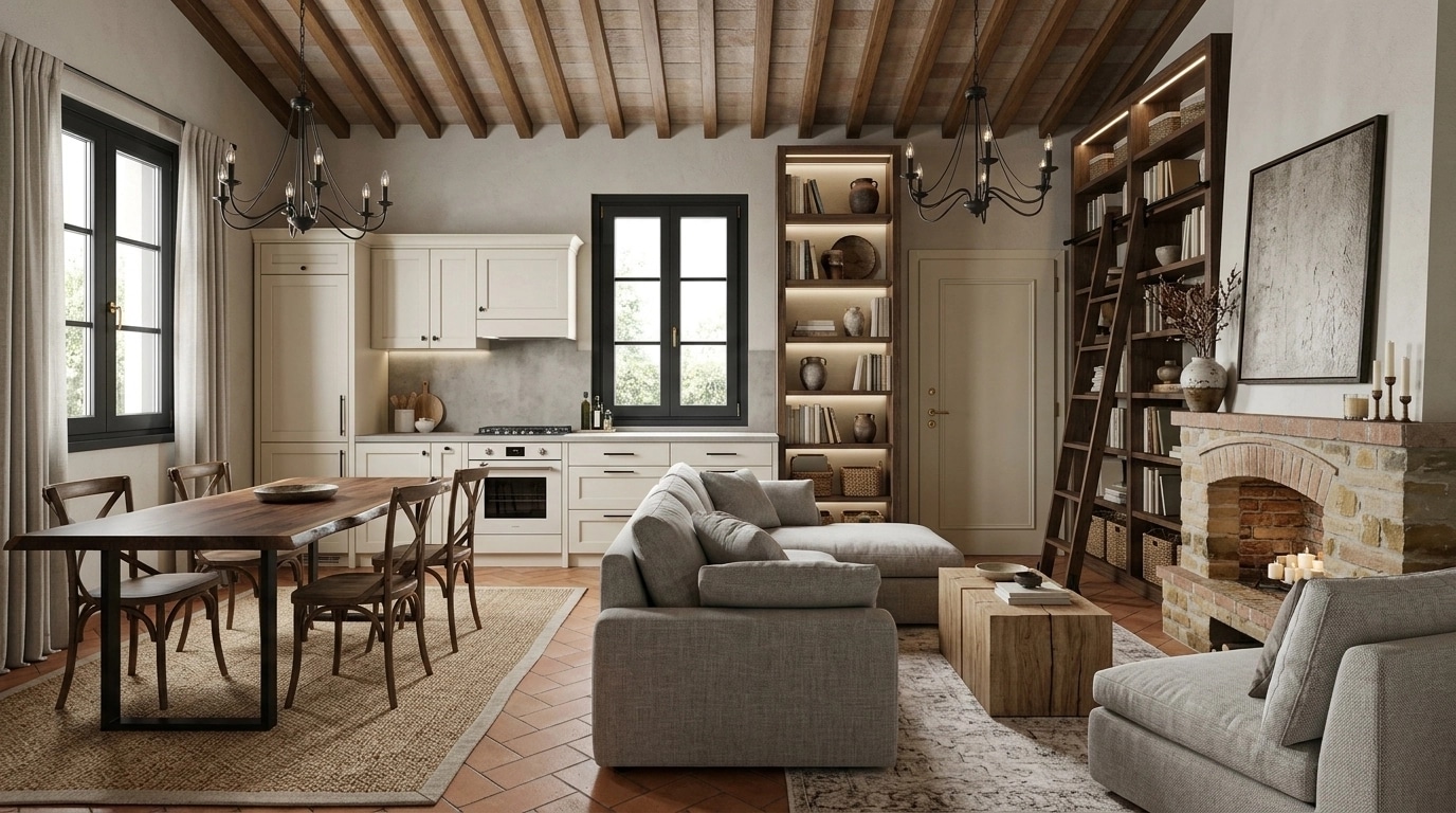 Modern Farmhouse Living Room design — interior photo by GenRoom AI