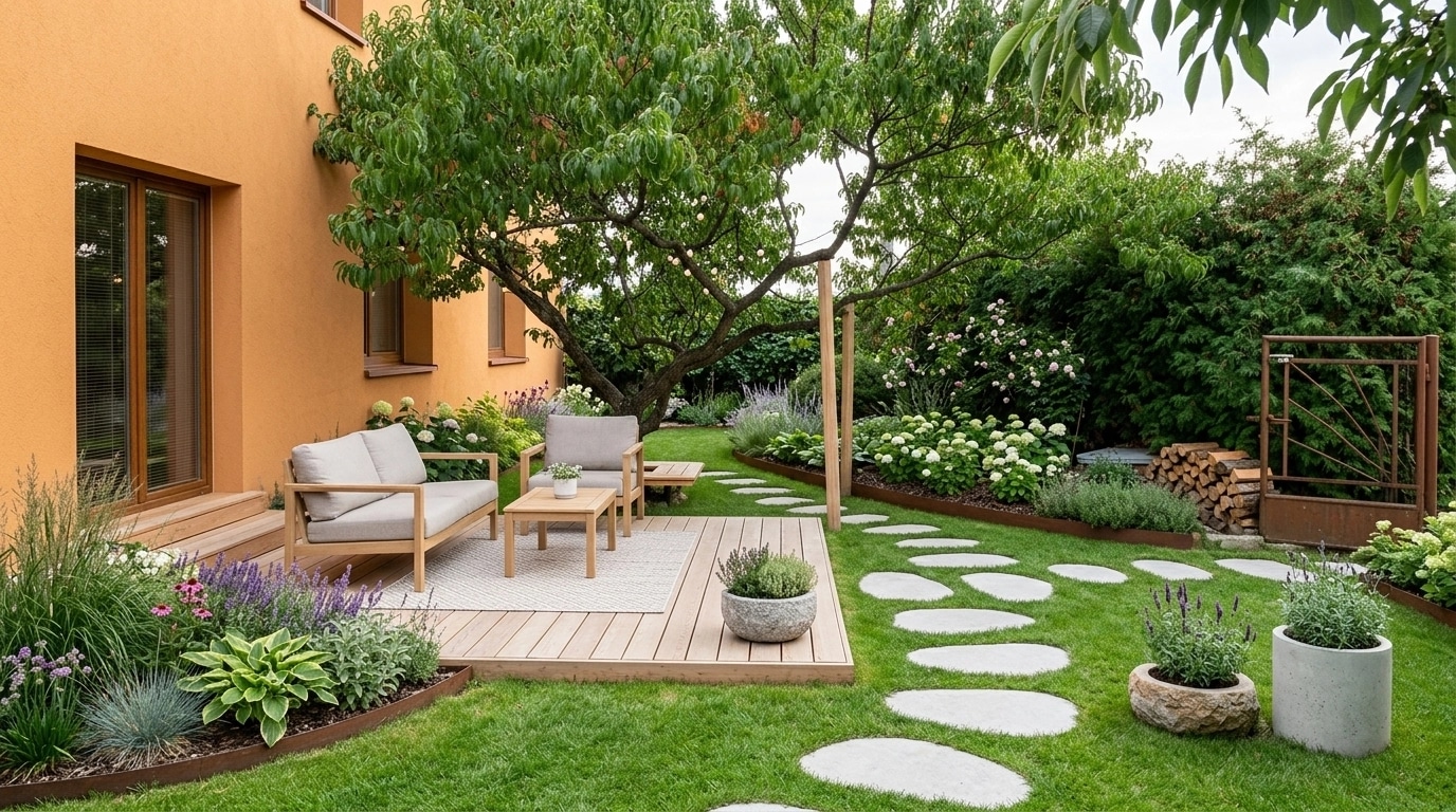 Landschaftsdesign im Scandinavian Garden-Stil — Garten von GenRoom AI