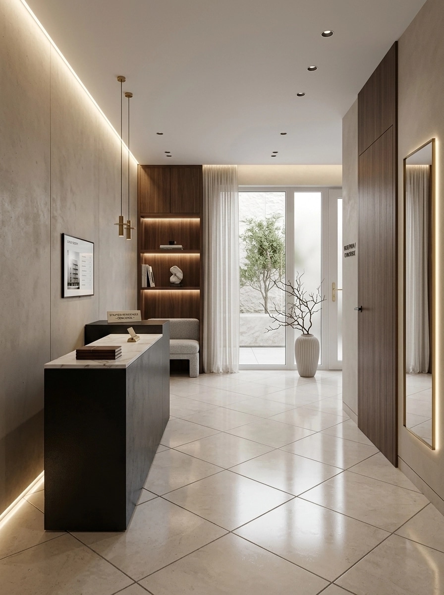 Interior design in Minimalism style — lobby by GenRoom AI