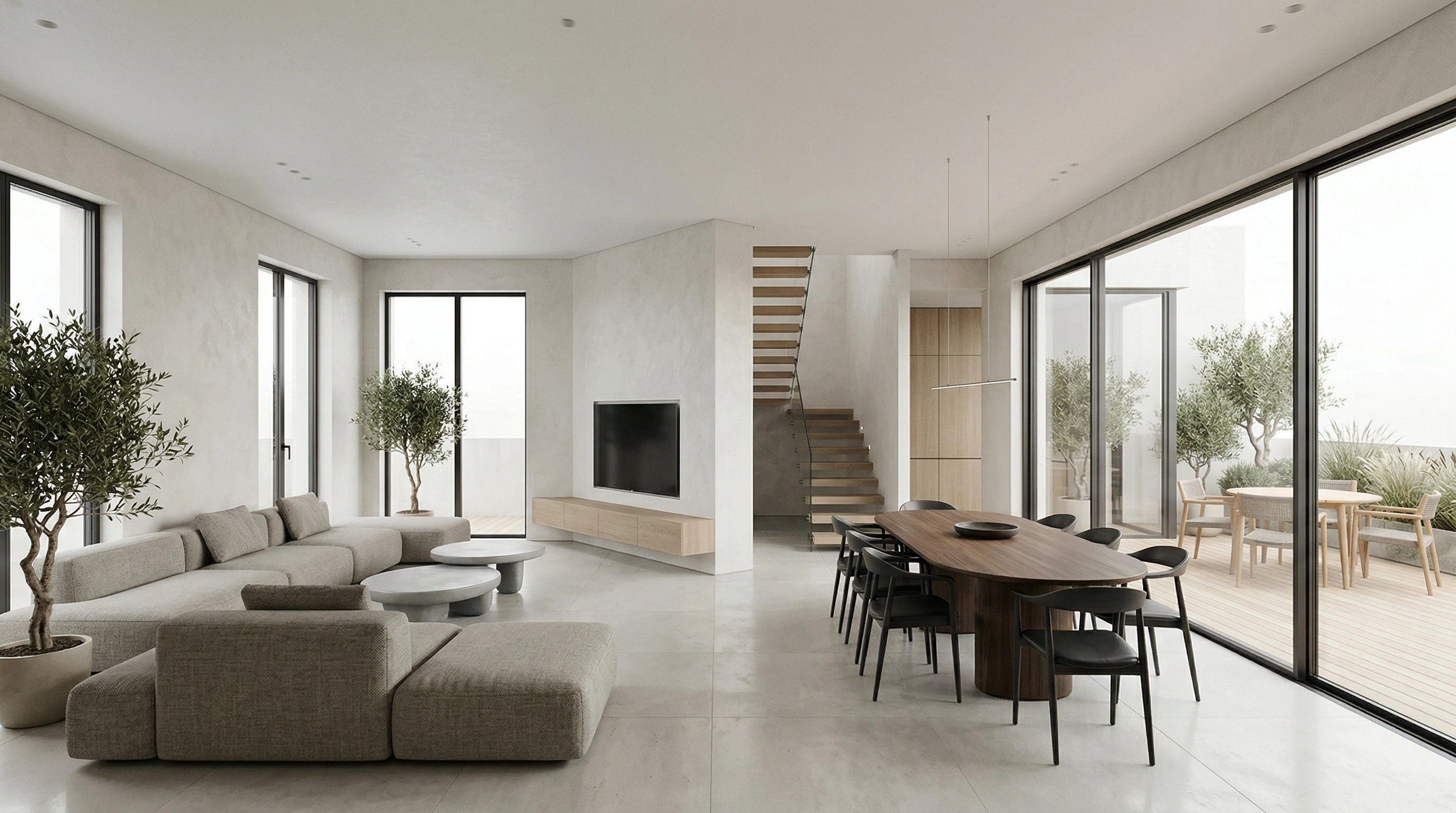 Interior design in Minimalism style — Living Room by GenRoom AI
