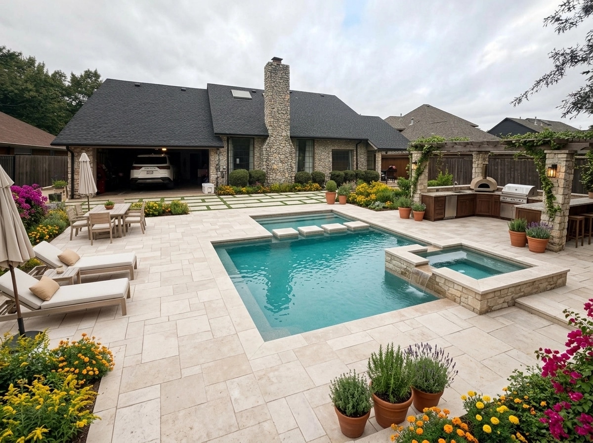 Landscape design in Mediterranean Yard style — Yard by GenRoom AI