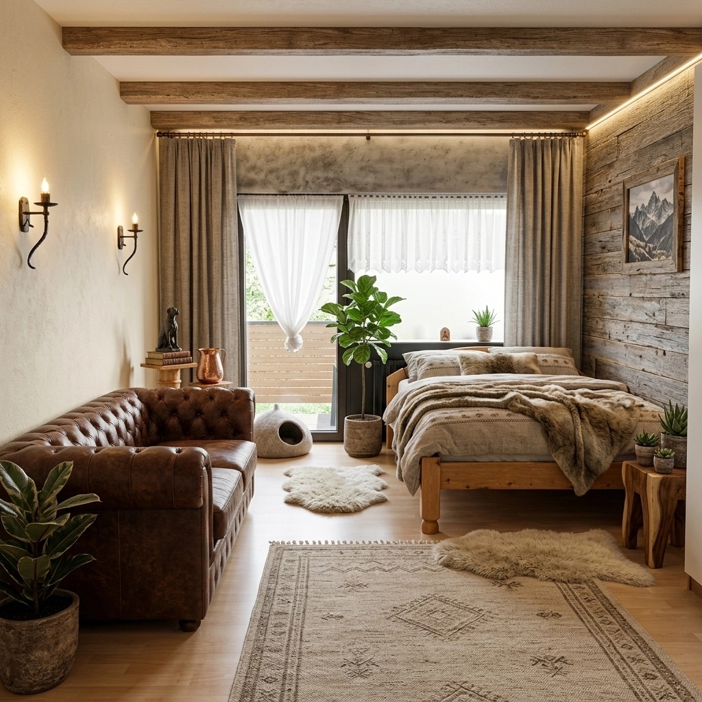 Interior design in Rustic style — Bedroom by GenRoom AI