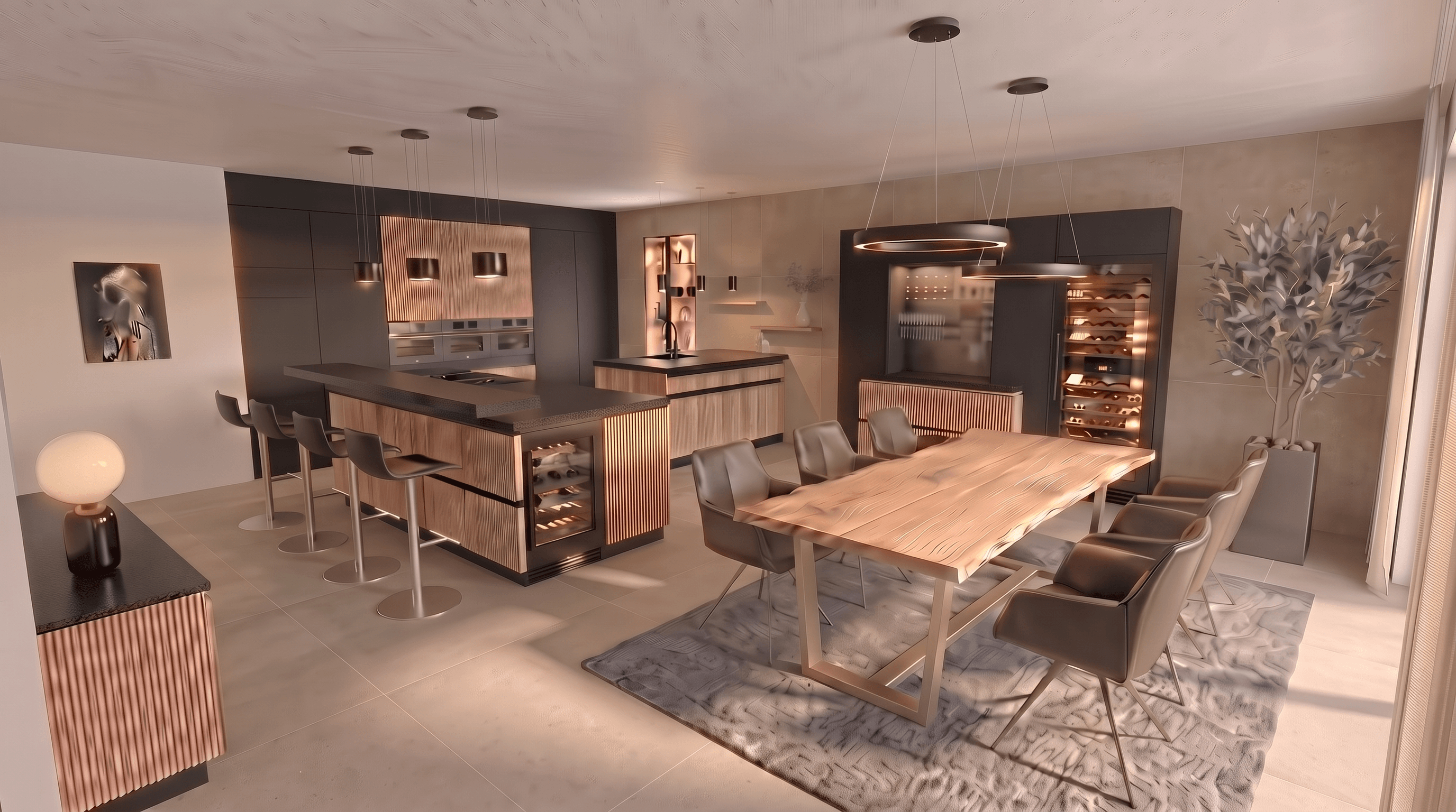 Kitchen interior in no_style style — photo by GenRoom AI