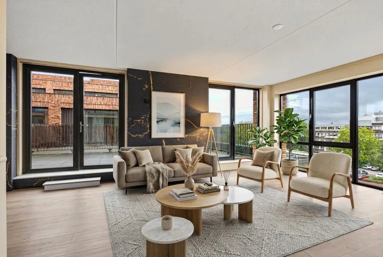 Transitional Living Room design — interior photo by GenRoom AI