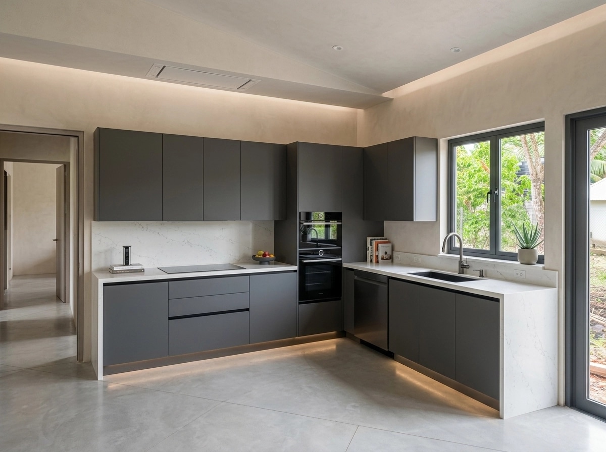 Kitchen interior in Contemporary style — photo by GenRoom AI