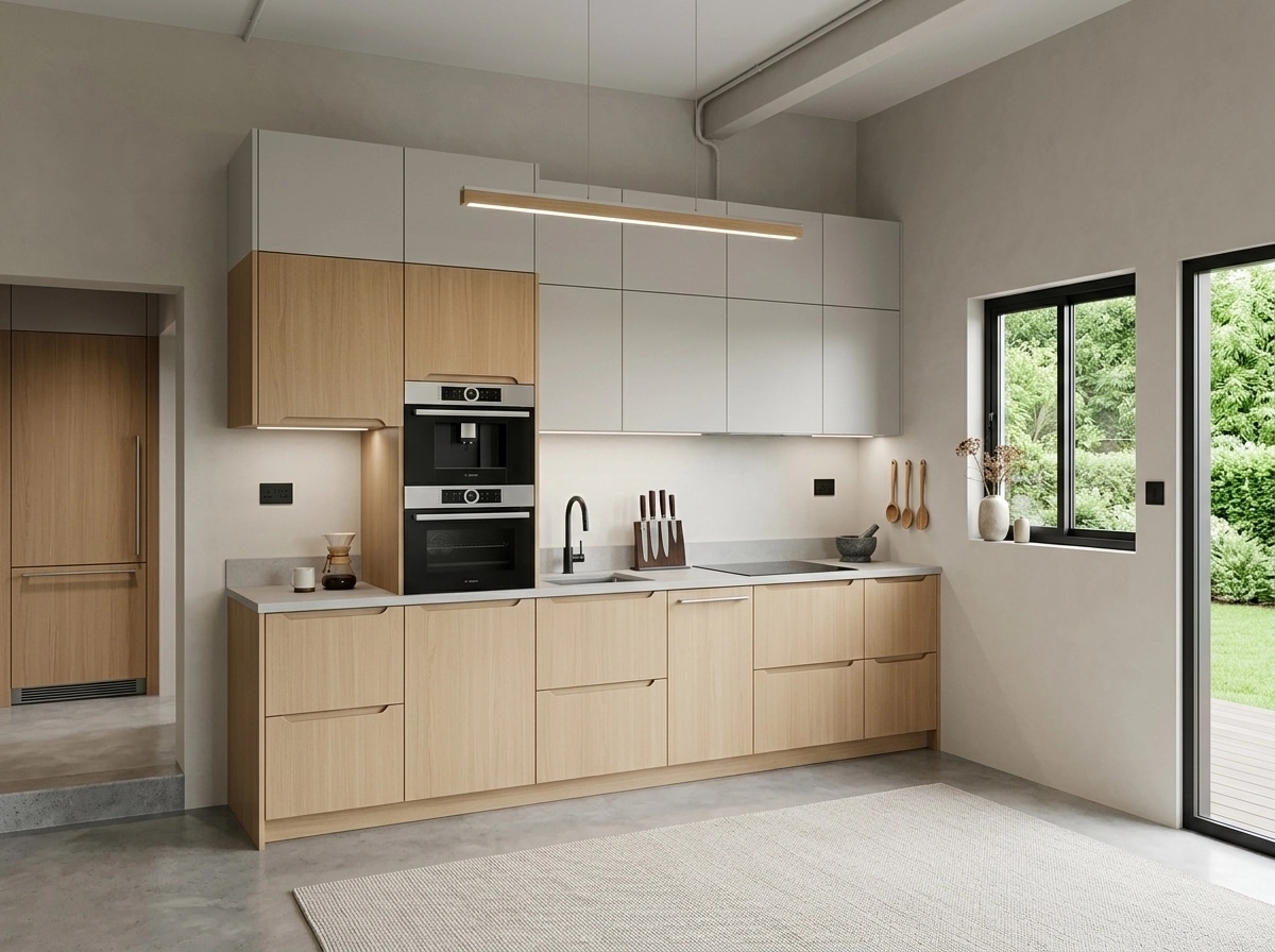 Kitchen interior in Scandinavian style — photo by GenRoom AI