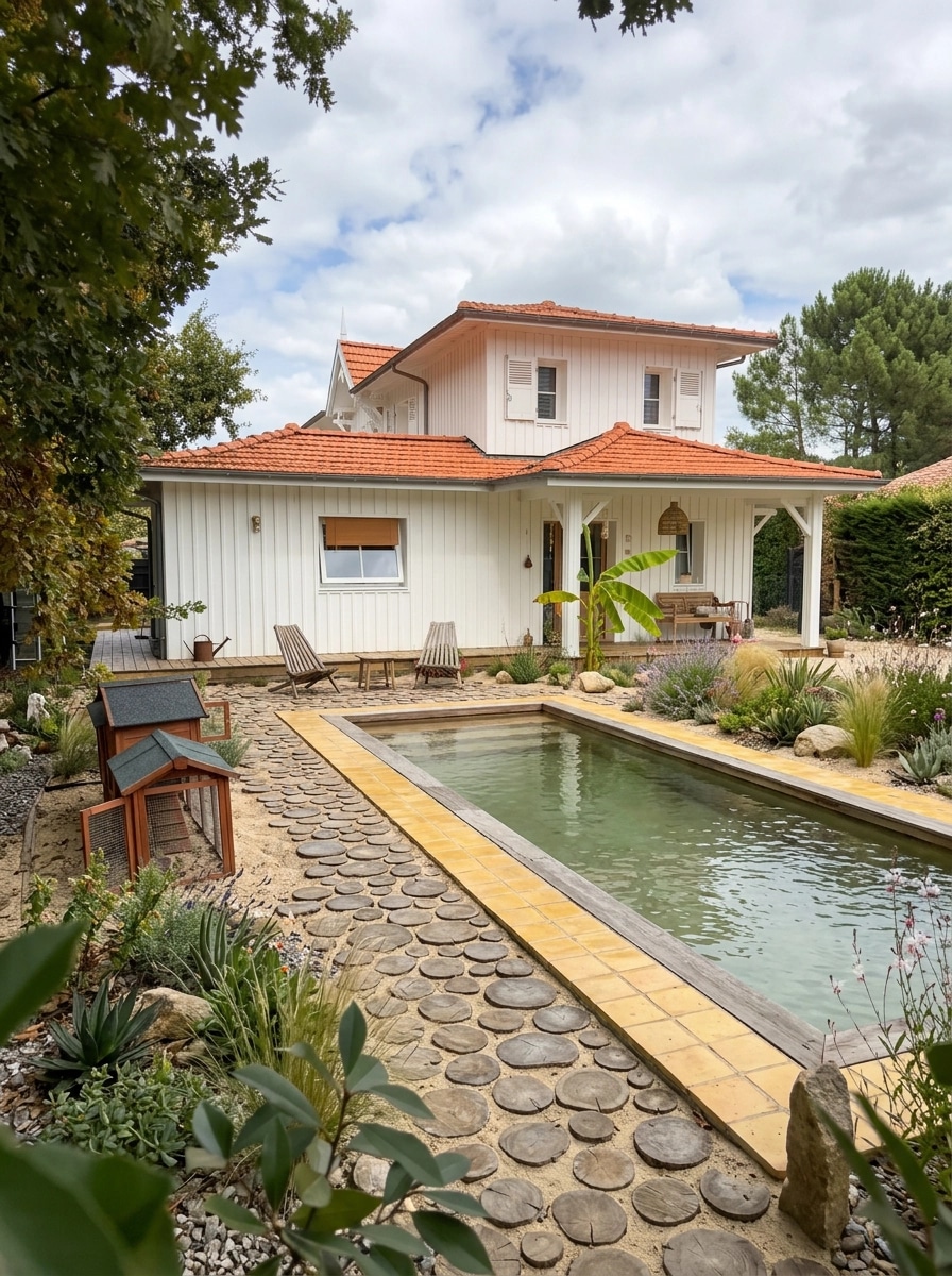 Landscape design in Eco Natural Garden style — Yard by GenRoom AI