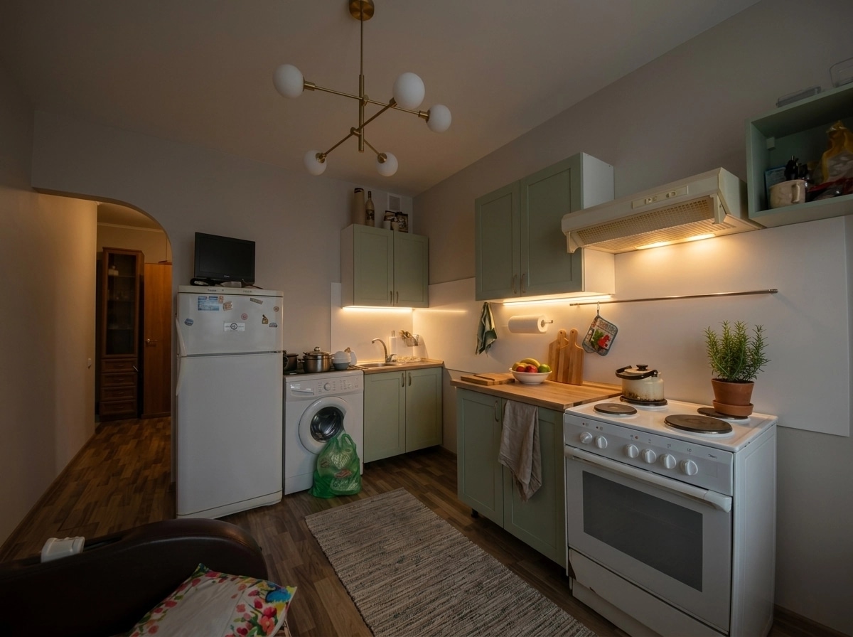 Minimalism Kitchen design — interior photo by GenRoom AI