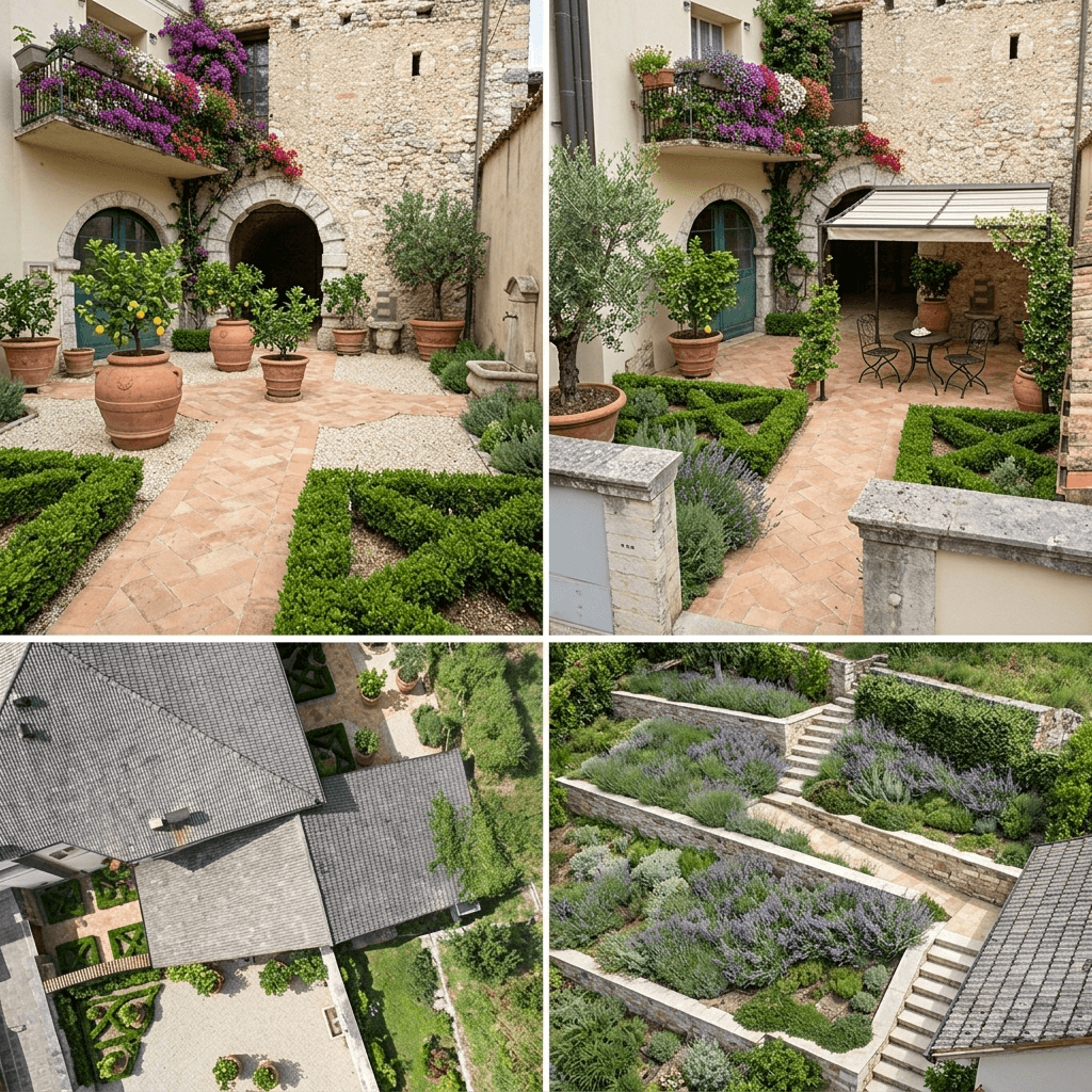 Landscape design in Italian Courtyard style — Yard by GenRoom AI