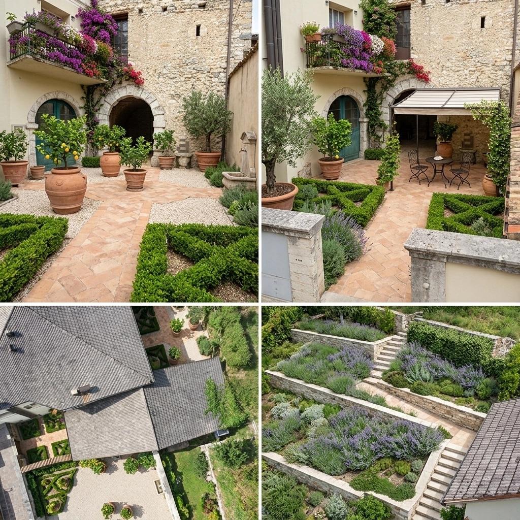 Landscape design in Italian Courtyard style — Yard by GenRoom AI