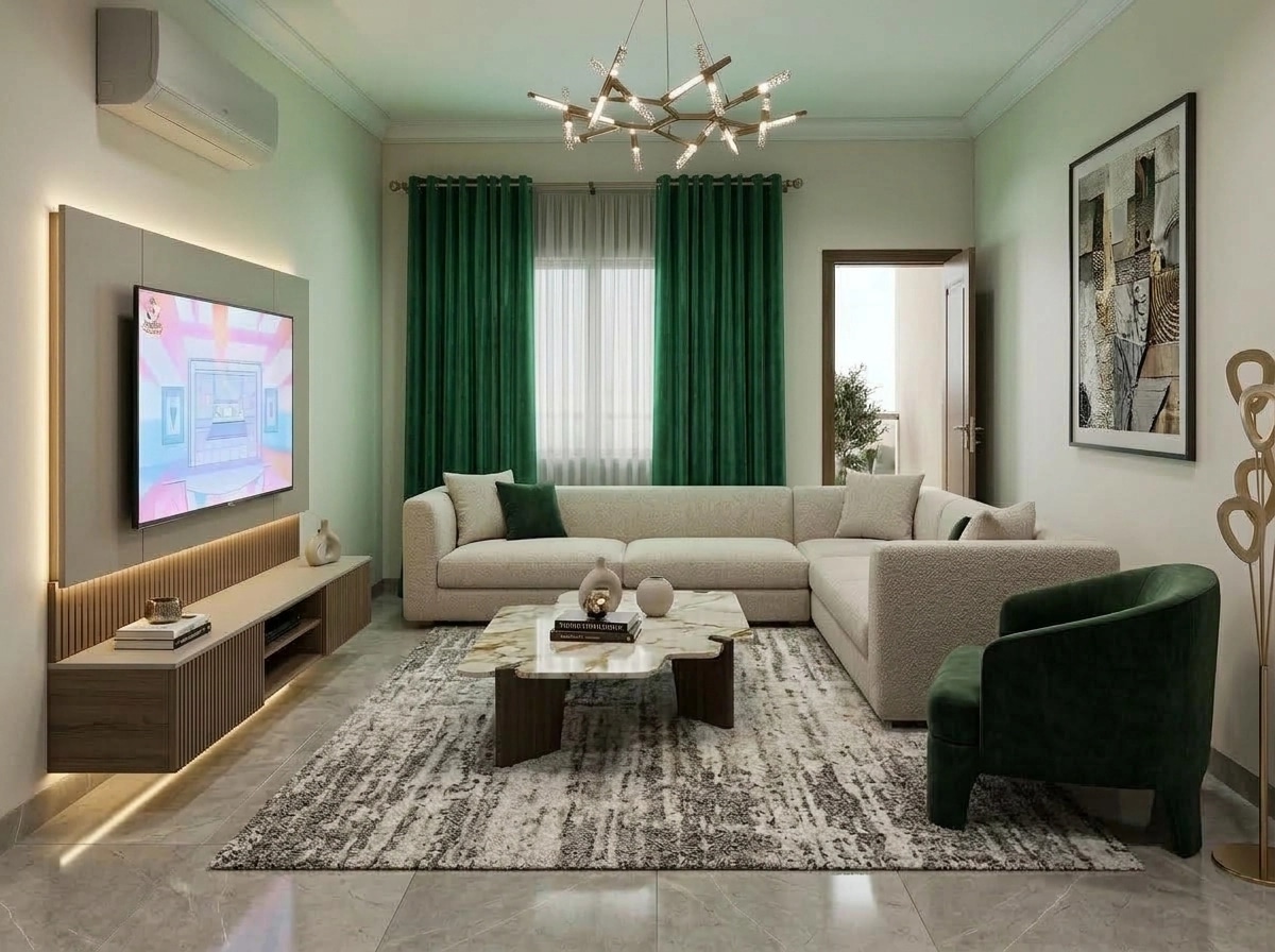 Interior design in Contemporary style — Living Room by GenRoom AI