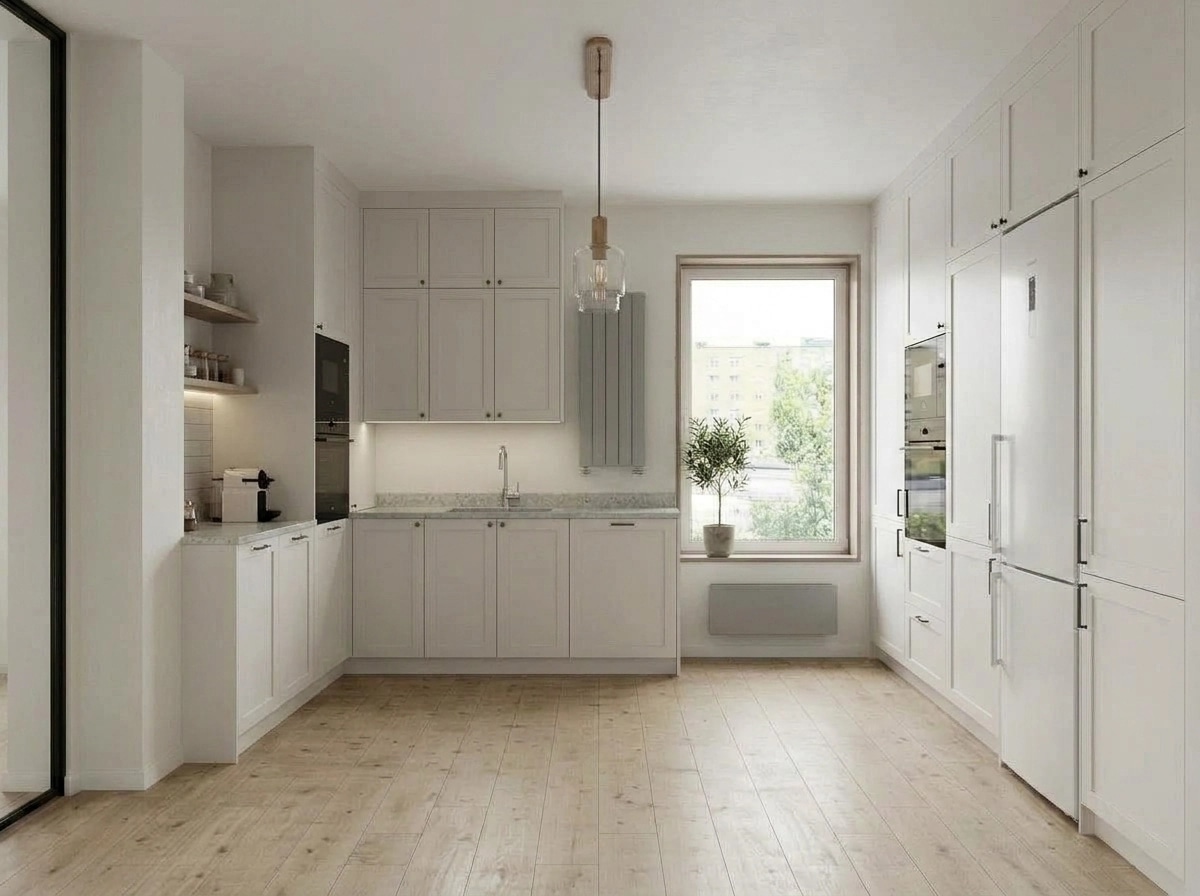 Kitchen interior in Scandinavian style — photo by GenRoom AI