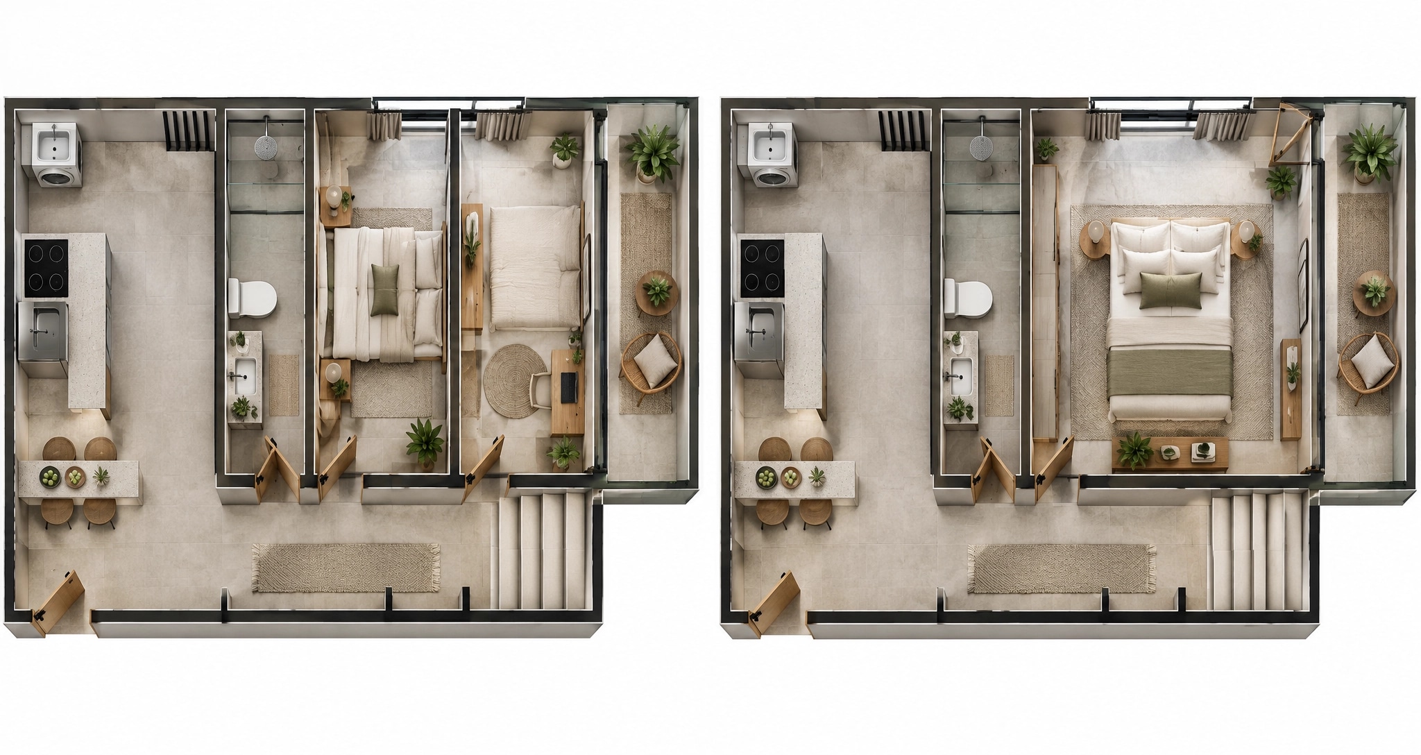 Interior design in Minimalism style — Living Room by GenRoom AI