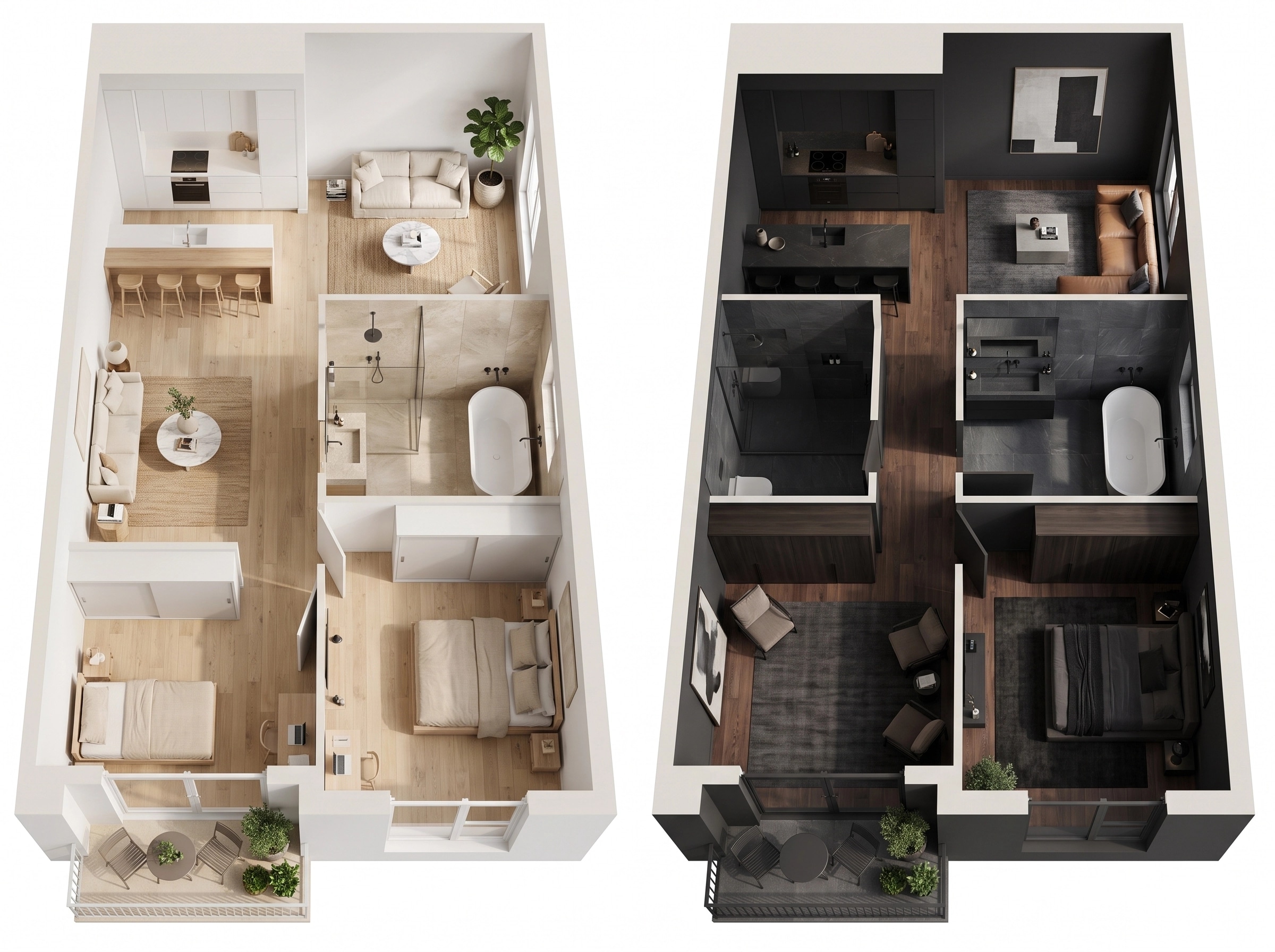 Interior design in Minimalism style — Living Room by GenRoom AI