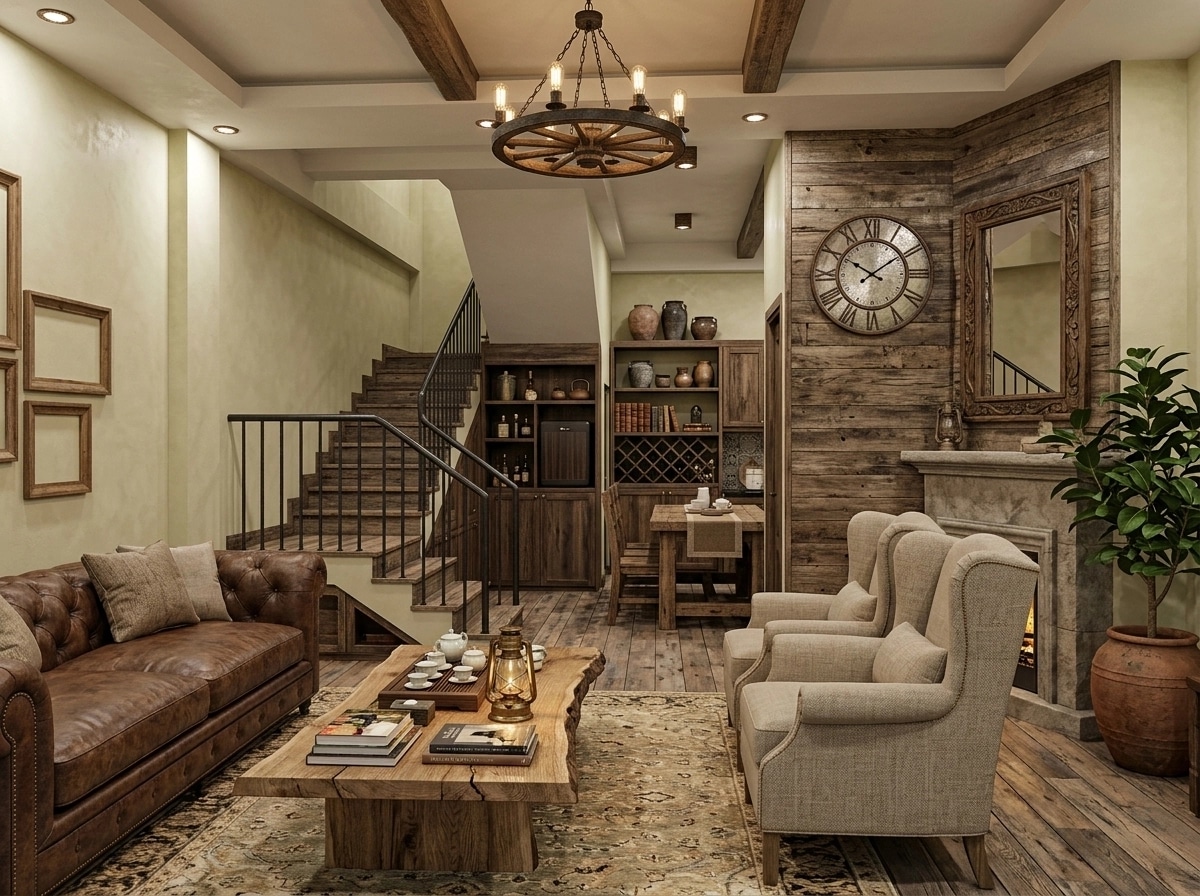 Rustic Mehmonxona design — interior photo by GenRoom AI