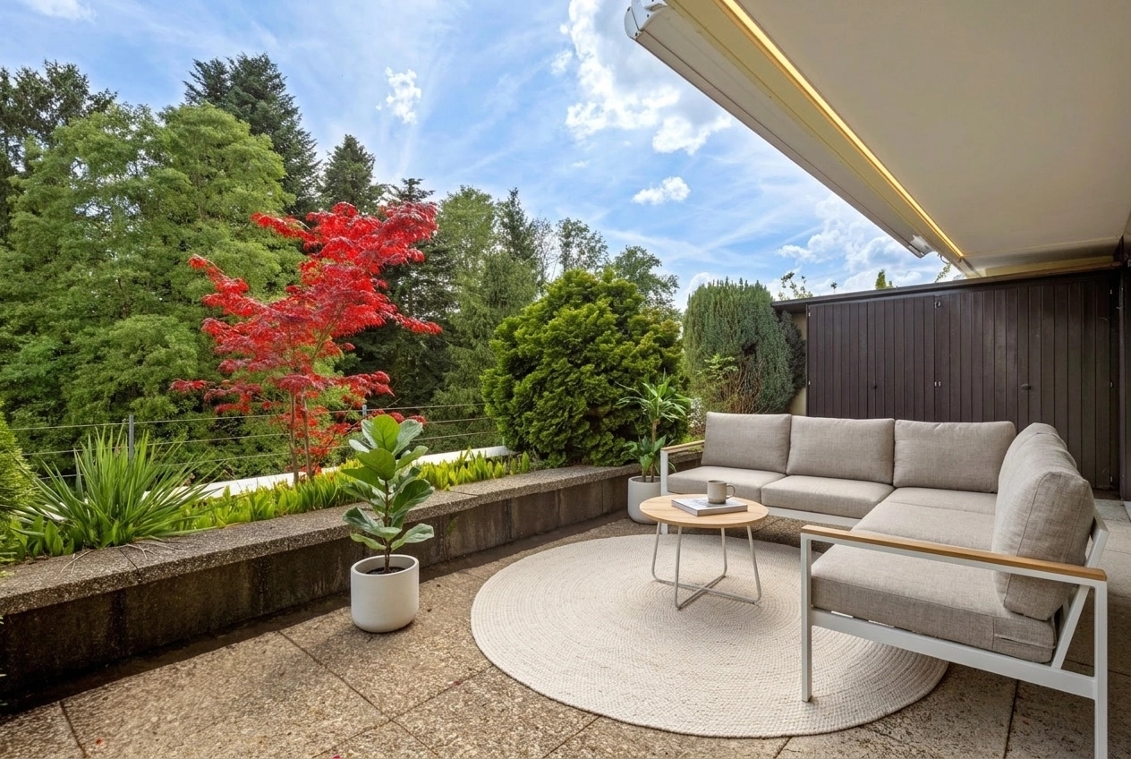 Interior design in Scandinavian style — terrace by GenRoom AI