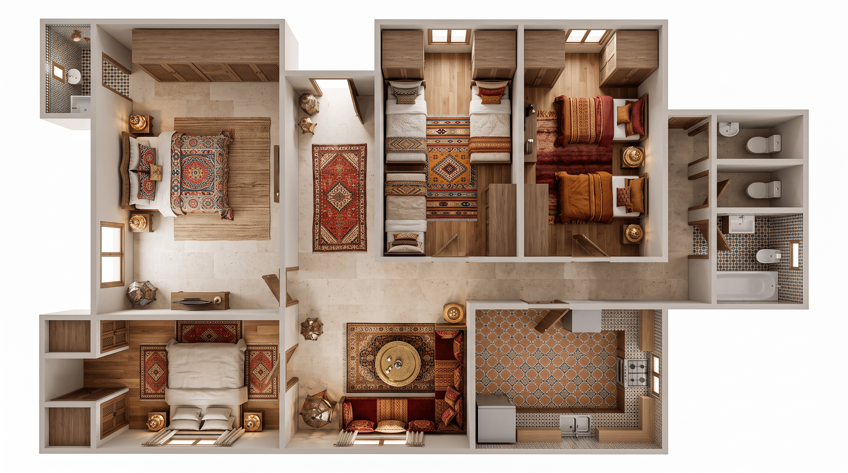 Interior design in Arabian / Moroccan style — Living Room by GenRoom AI